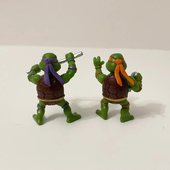 Mini TMNT Figures Ninja Turtles Cake Toppers Lot of 6 - Picture 9 of 10